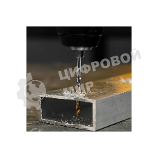 Сверло спиральное по металлу Denzel 4 x 75мм, Р6М5, Golden Tip