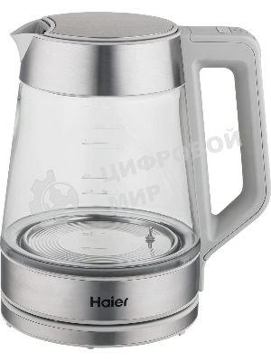 Чайник электрический Haier HK-501 1.7л. 2400Вт серый корпус: стекло/пластик (TD0036930RU)