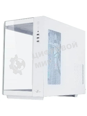 Корпус mATX Eurocase M2771 white, без БП, закаленное стекло 2 стороны