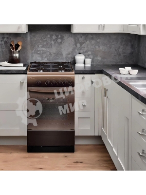 Плита газовая Gefest CG 50M04 K83 коричневый, конфорок 4 газовых, духовка 42 л, 50 см x 85 см x 57 см