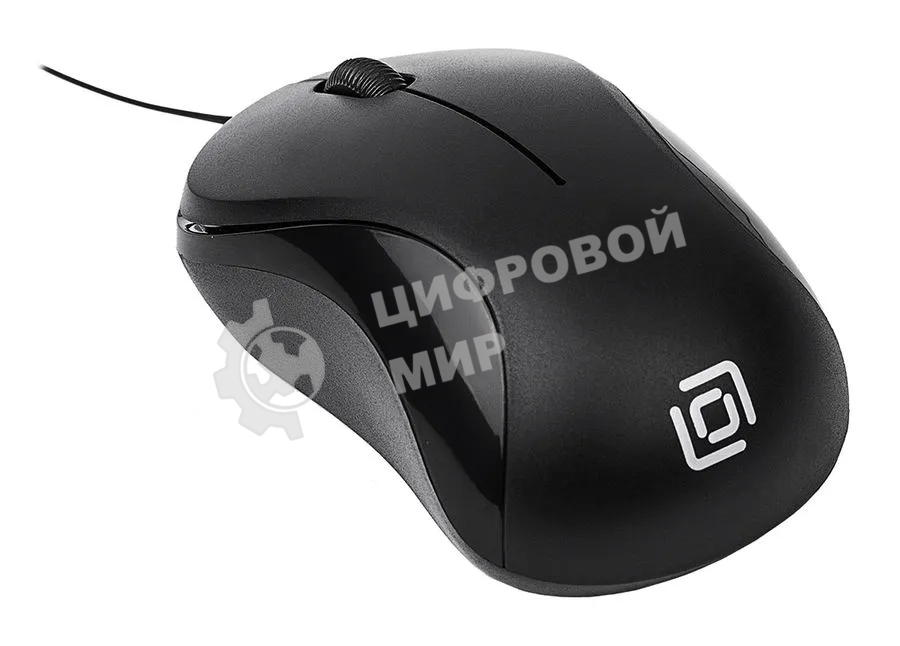 Мышь проводная Oklick 115SR черный, 1000 dpi, USB, кнопки - 3