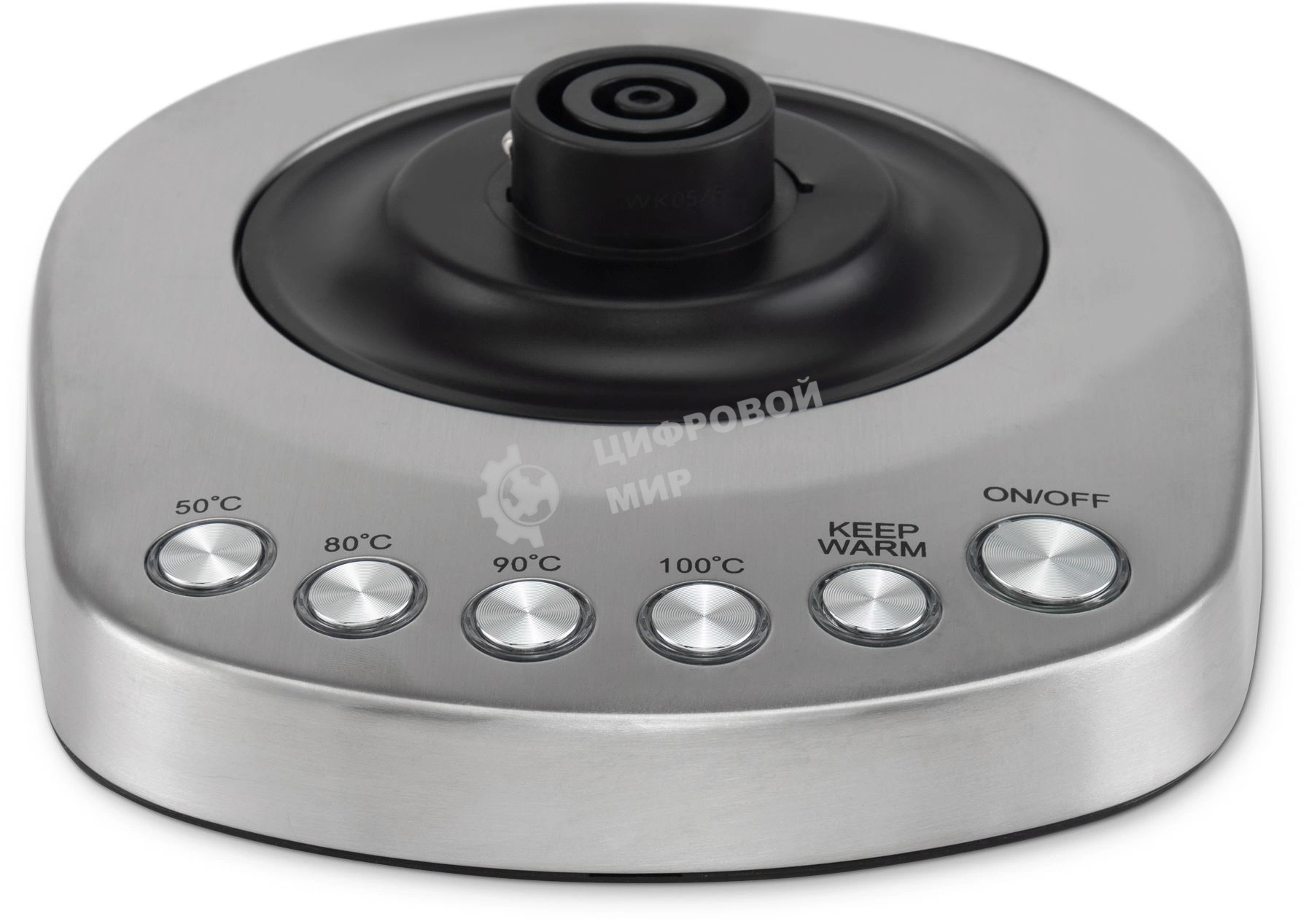 Чайник электрический Hyundai HYK-S7770 1.7л. 2200Вт серебристый/черный корпус: металл