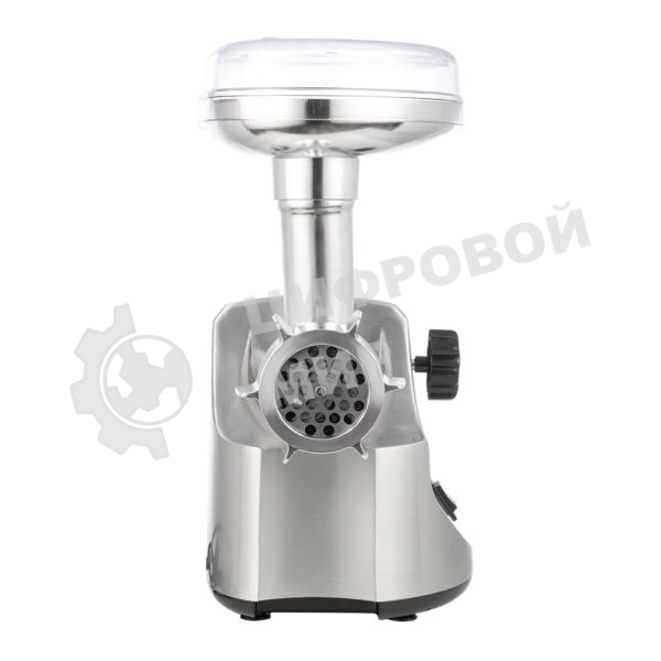 Мясорубка электрическая Centek CT-1606 серебиристый, 3000 Вт, 3.0 кг/мин, реверс, металлический лоток, насадки - 5