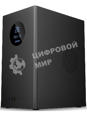 Компьютерный корпус CBR mATX Minitower V865, без БП, 1хUSB 3.0, 2хUSB 2.0, HD Audio+Mic, Digital Screen, черный