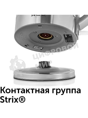 Чайник электрический Red Solution RK-G138 1.7л. 2200Вт серый (корпус: стекло)