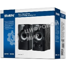 Акустическая система SVEN SPS-606, черный, акустическая система 2.0 (мощность 2x3 Вт(RMS))