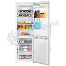 Холодильник Samsung RB33J3515WW/EF белый двухкамерный 231/108л морозилка снизу, No Frost