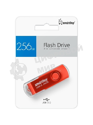 Флешка USB R/W SmartBuy R/W (SB256Gb3TWR) UFD 3.0/3.1 256Gb,Twist красный красный