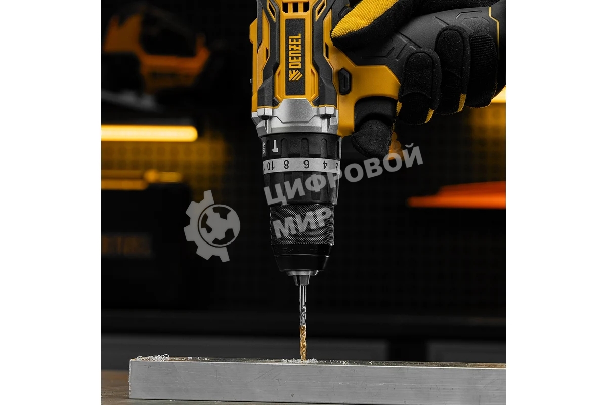 Сверло спиральное по металлу Denzel 4 x 75мм, Р6М5, Golden Tip