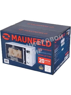 Микроволновая печь Maunfeld MFSMO.20.7TWH белый, 20 л, 700 Вт, переключатели - кнопки, поворотный механизм