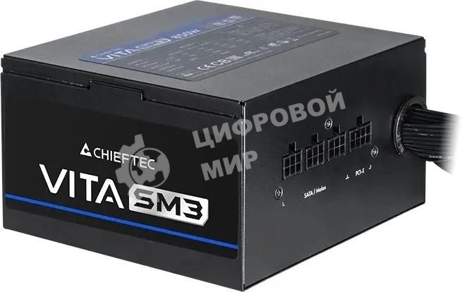 Блок питания Chieftec Vita SM3 BPX-750-C (ATX 3.1, 750W, 80 PLUS BRONZE, Active PFC, 120мм fan, Semi-modular Cable Management) Retail