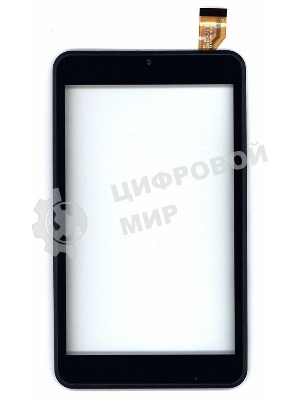 Сенсорное стекло (тачскрин) для Евросеть E-TAB 7.11, белое с рамкой