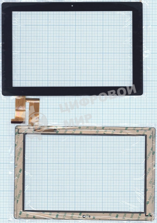 Сенсорное стекло (тачскрин) FPC-FC101J185-01, черное