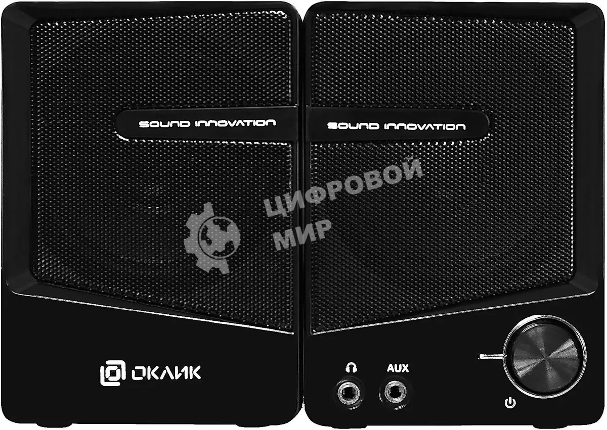 Акустическая система Oklick OK-126 2.0 черный 6Вт