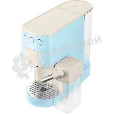 Кофеварка рожковая Kitfort КТ-7466 голубой/белый, исп. кофе - молотый/капсулы, 1.4 л, 1450 Вт, 19 бар