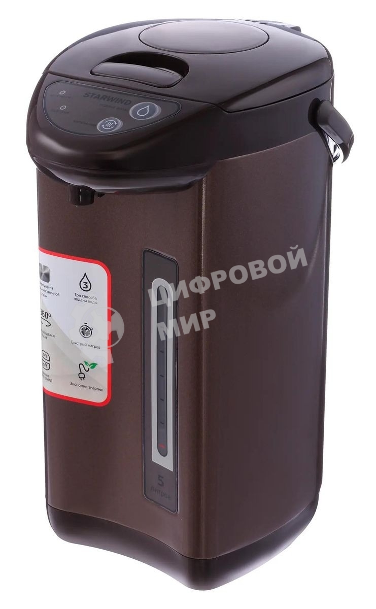 Термопот Starwind STP5171 5 л, 750 Вт, коричневый