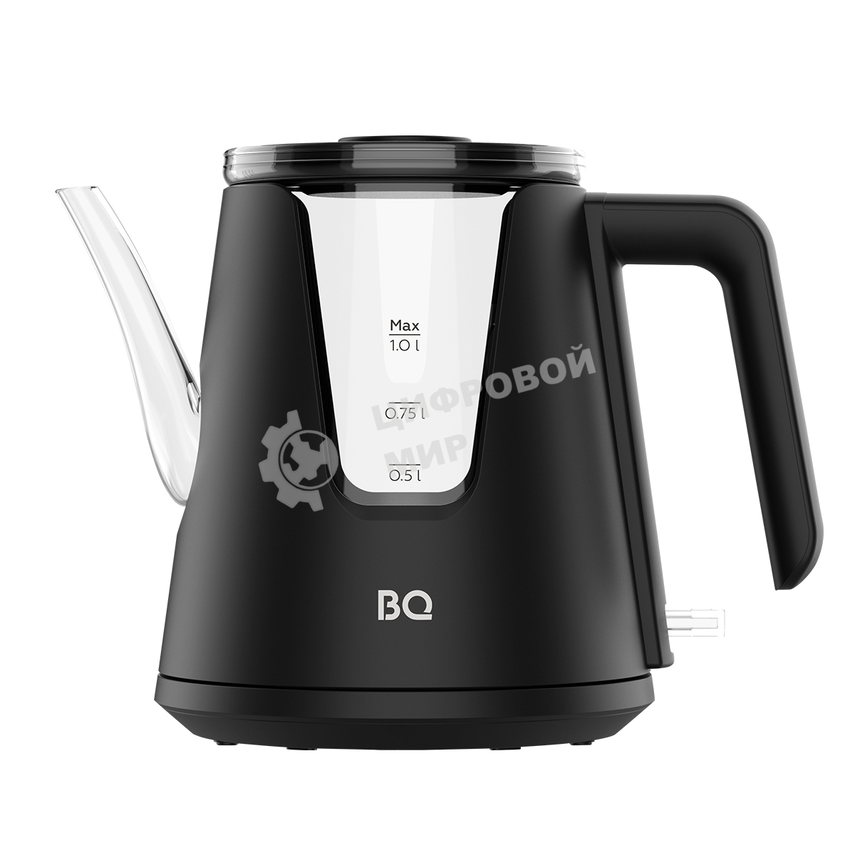 Чайник электрический BQ KT0046DW черный, 2200 Вт, 1л