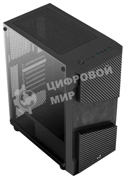 Компьютерный корпус Aerocool/Formula Menace Saturn FRGB-G-BK-v1 черный без БП ATX 4x120мм 2xUSB2.0 1xUSB3.0 audio bott PSU