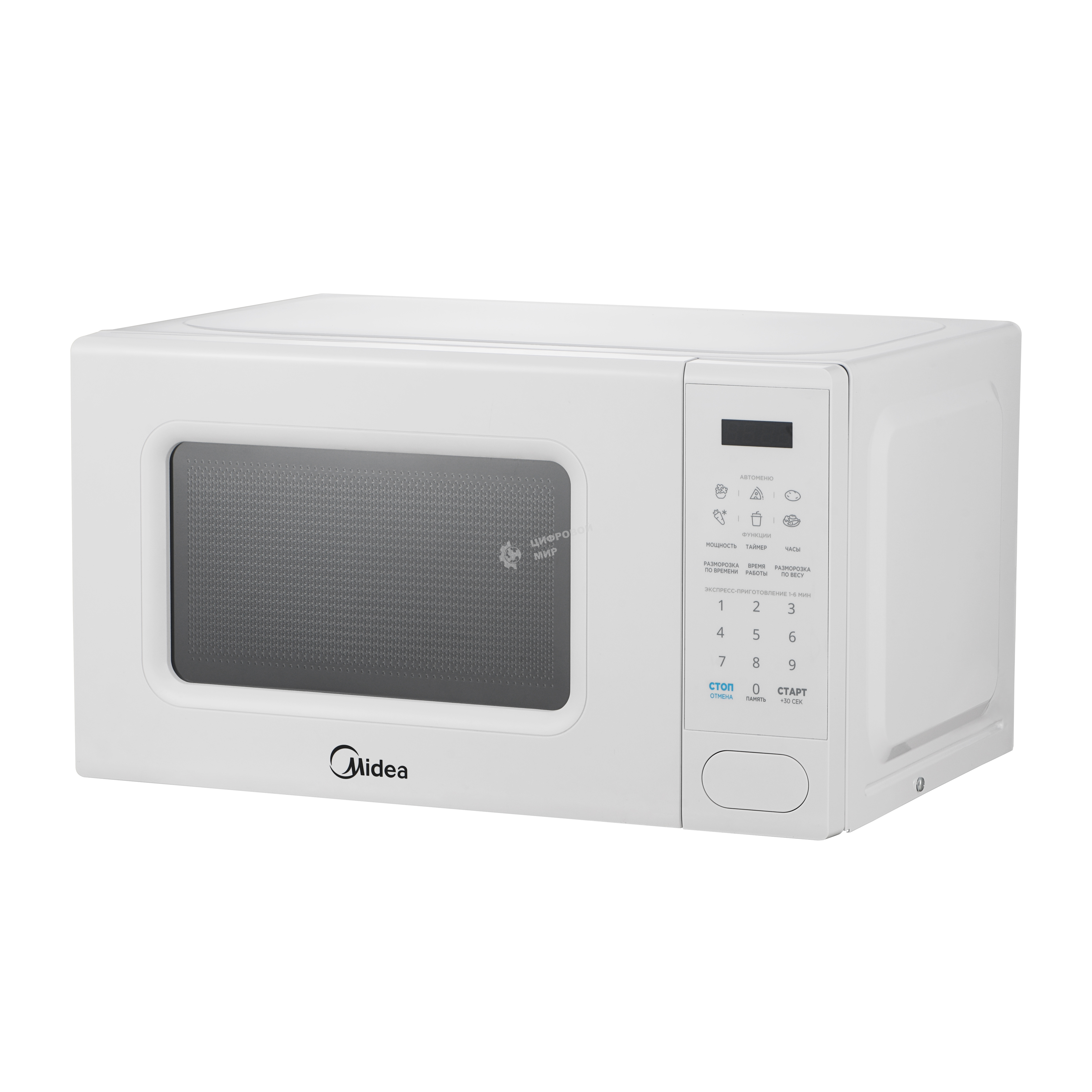 Микроволновая печь Midea EM720C2PR-W белый, 20 л, 700 Вт, переключатели - сенсор