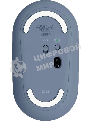 Мышь беспроводная Logitech Pebble M350 синий, 1000 dpi, радиоканал, Bluetooth, USB, кнопки - 3