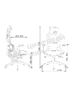 Кресло Бюрократ MC-711N-H черный, сетка, подголовник