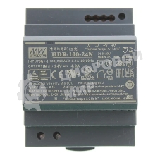 Блок питания AC-DC, 100.8Вт, вход 85...264 В AC 47...63Гц, 120...370В DC, выход 24В, 4.2А, рег. выхода 21.6...29В, изоляция 3000В AC, в кожухе на DIN-рейку, 70х90х54.5мм, -30...+70°С