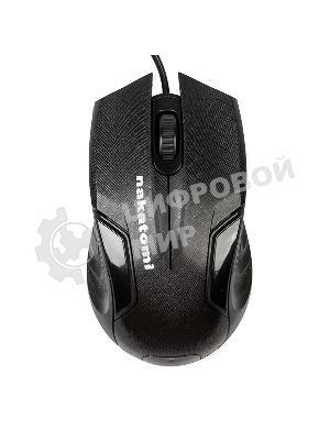Мышь проводная Nakatomi MON-06U черный, 800 dpi, USB, кнопки - 3