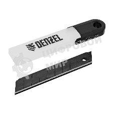 Лезвия Denzel 18 мм, сталь SK4 - 0,5 мм, супер острые, 5 шт.