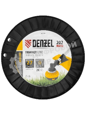 Леска для триммера Denzel двухкомпонентная звезда, 2,7 мм х 202 м, на DIN катушке EXTRA CORD
