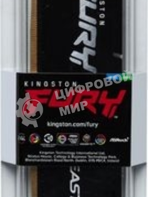 Оперативная память Kingston Fury Beast, DDR5, 32GB (1x32GB), 5600 MHz, CL40, с радиатором, чёрный