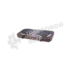 Плита настольная электрическая Centek CT-1507 Siberia коричневый, 2 кВт, ТЭН, конфорки - 2, эмаль, поворотные переключатели