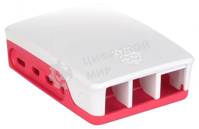 Компьютерный корпус Qumo ABS Plastic, Raspberry Pi 4, White+Red(RS030)