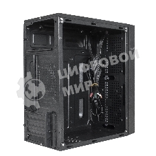 Компьютерный корпус Minitower ExeGate mEVO-9301-NPX450 (mATX, БП 450NPX с вент. 12см, с окном, 2хUSB+1хUSB 3.0, HD аудио, черный, с RGb подсветкой)