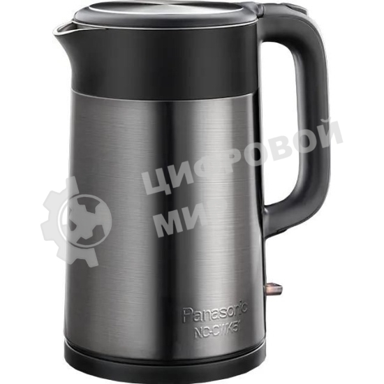 Чайник электрический Panasonic NC-CWK51 1.7 л, 1500 Вт, нержавеющая сталь/черный корпус: полупропилен/нержавеющая сталь