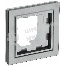 Рамка 1-местная IEK BRITE РУ-1-БрС-44 IP44 сталь