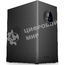 Компьютерный корпус CBR mATX Minitower V865, без БП, 1хUSB 3.0, 2хUSB 2.0, HD Audio+Mic, Digital Screen, черный