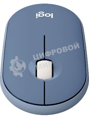 Мышь беспроводная Logitech Pebble M350 синий, 1000 dpi, радиоканал, Bluetooth, USB, кнопки - 3