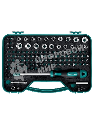 Набор: отвертка-битодержатель с насадками KRAFTOOL X-Drive-122, 122 шт (26816)