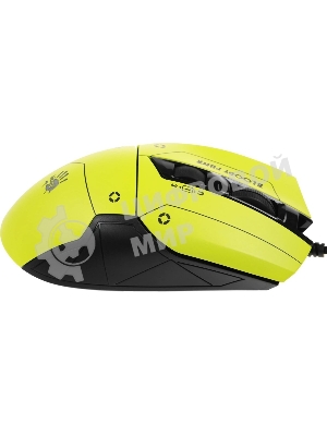 Мышь проводная A4Tech Bloody W70 Max желтый/черный, 10000 dpi, USB, кнопки - 9