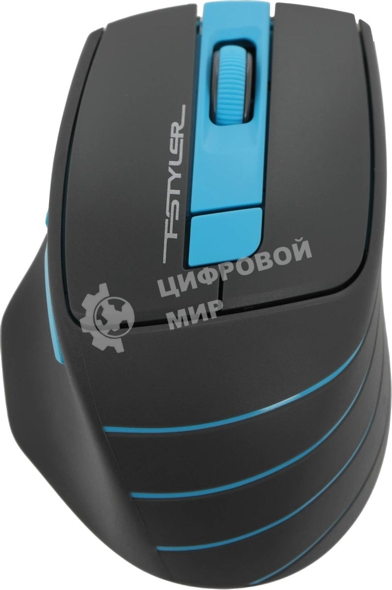 Мышь беспроводная A4Tech Fstyler FG30S серый/синий, 2000 dpi, радиоканал, USB, кнопки - 5