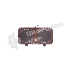 Плита настольная электрическая Centek CT-1507 Siberia коричневый, 2 кВт, ТЭН, конфорки - 2, эмаль, поворотные переключатели