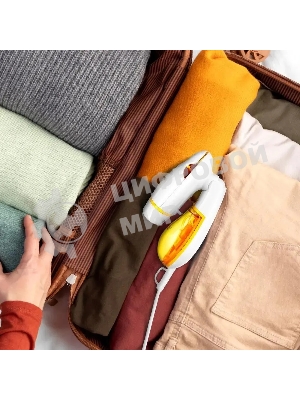 Отпариватель Kitfort КТ-9191-1 белый/желтый, 1300 Вт, 22 г/мин, 140 мл