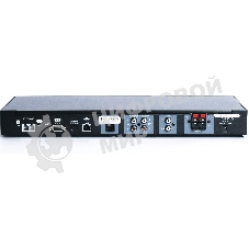 Аудиоплатформа ClearOne Interact AT POTS + AMP. Вх.: 2xRCA, 1xRCA, до 3 x блоков по шине Link (микрофон Interact Mic/блок на 3 микр. входа Interact Mic EX). Вых.: 2xRCA, 1xRCA, 2х5Вт. Управл.: LAN, RS232. Din-8pin (VISCA для камеры). (910-154-010)