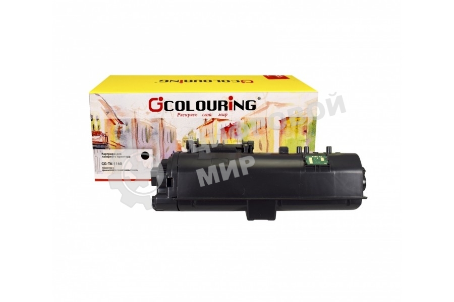 Картридж Colouring CG-TK-1160 черный (7200 стр.) для Kyocera Ecosys P2040dn/2040dw
