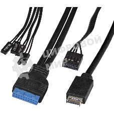 Компьютерный корпус Miditower ExeGate XP-332UC-UNS500 (ATX, БП UNS500 с вент. 12см, 2хUSB 3.0/1хTypeC, аудио, черный)