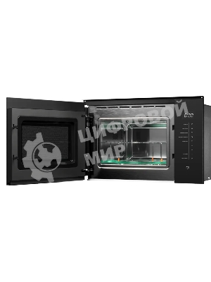 Встраиваемая микроволновая печь Kuppersberg HMW 651 B, High-Tech, 25 л, мощность 900 Вт, кварцевый гриль, поворотный стол, 5 уровней мощности, 8 автоматических программ, размораживание, сенсорное управление, дисплей, черный