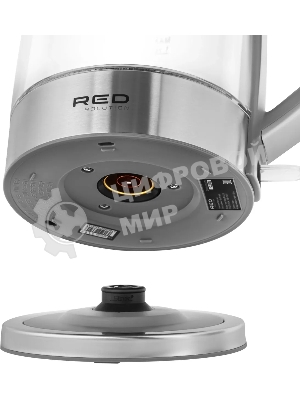 Чайник электрический Red Solution RK-G138 1.7л. 2200Вт серый (корпус: стекло)