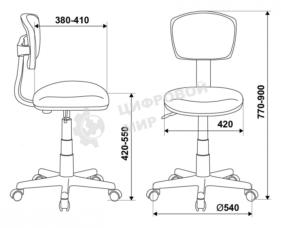 Кресло детское Бюрократ CH-W299 белый TW-15 мультиколор сиденье алфавит, сетка/ткань, крестов. пластик, пластик белый