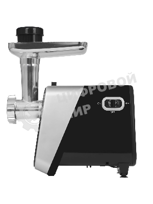 Мясорубка электрическая Renova MG260-R1BP черный, 2600 Вт, 2.5 кг/мин, реверс, защита от перегрузки, металлический лоток, насадки - 7