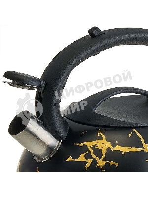 Чайник для плиты ALPENKOK AK-538 из нерж.стали 3л,со свистком,индукционное дно